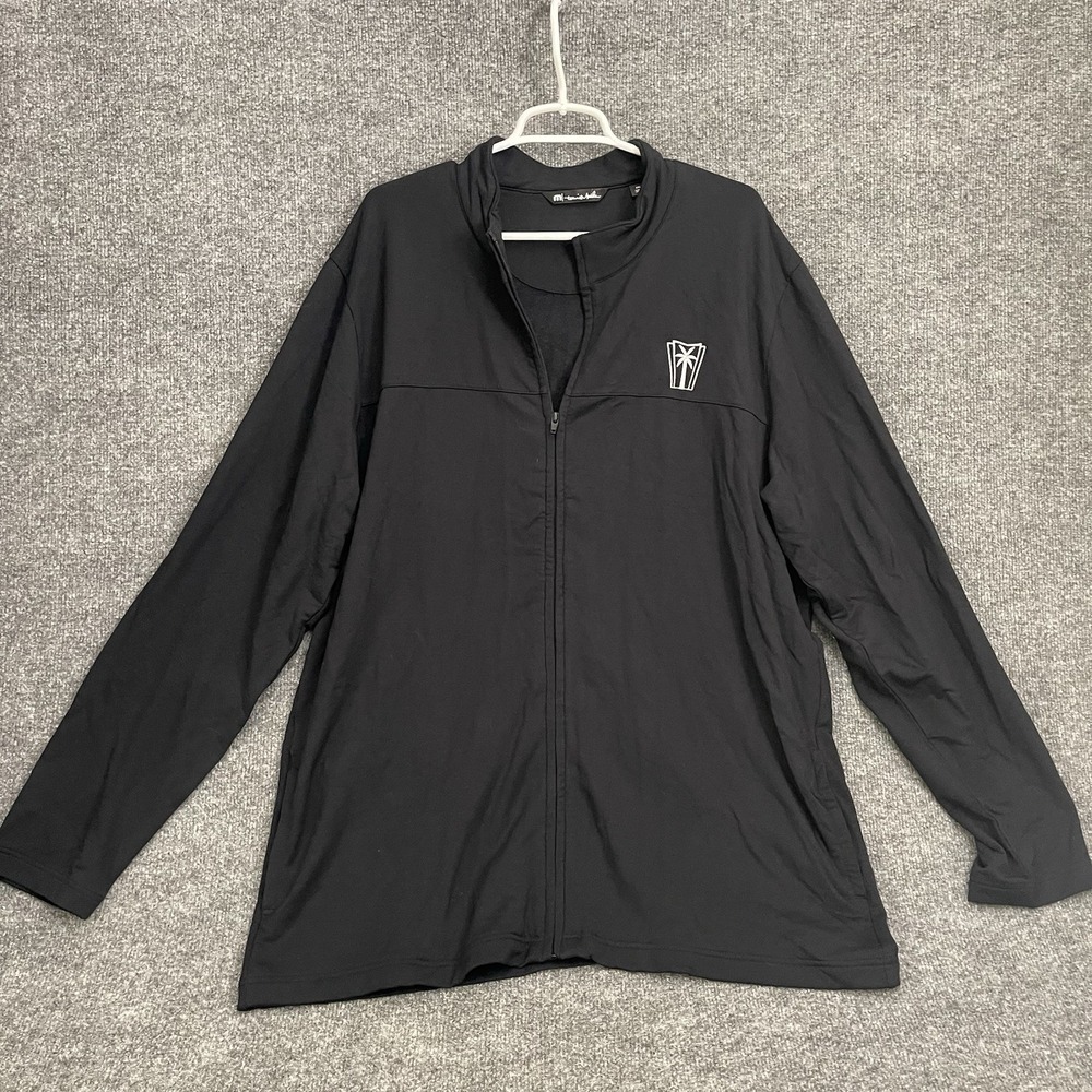 Travis Matthew Newport Jacket Mens Sz XXL Black Palm Tree Logo TM1MU420 Full Zip